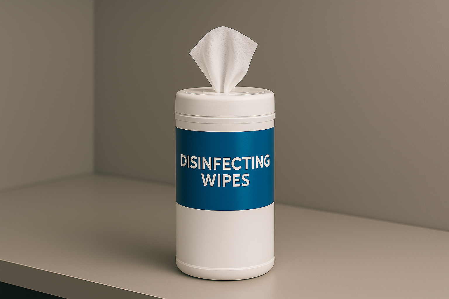 Healthcare disinfecting wipes canister